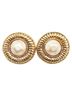 Chanel 100% Faux Pearl Gold Toned CHANEL Round Earrings, Gold Plated, Faux Pearl, Women's One size - photo 2
