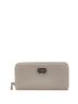 Tod's 100% Leather Gray Tod's Logo Plate Long Wallet, Round Zipper, Greige Leather, Women's, TOD'S One size - photo 1