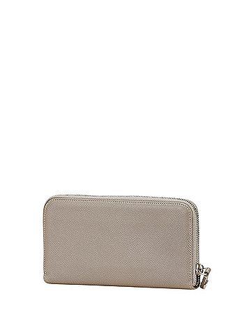 Tod's Tod's Logo Plate Long Wallet, Round Zipper, Greige Leather, Women's, TOD'S (view 2)