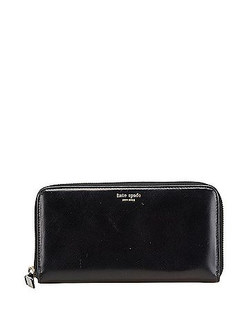 Kate Spade New York Kate Spade Women's Black Leather Zip-Around Long Wallet (view 1)