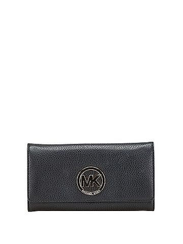 Michael Kors Michael Kors Women's Black Leather Long Wallet (view 1)