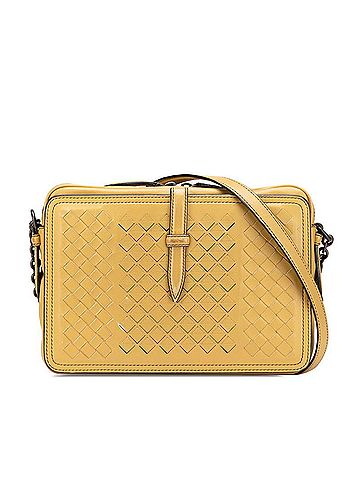 Bottega Veneta Bottega Veneta Intrecciato One-Shoulder Bag in Yellow Leather for Women (view 1)
