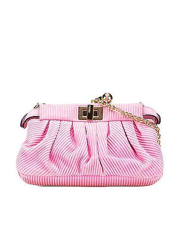 Fendi Fendi Peekaboo Click Chain Shoulder Bag 8BP118 Pink Suede Women's FENDI (view 1)
