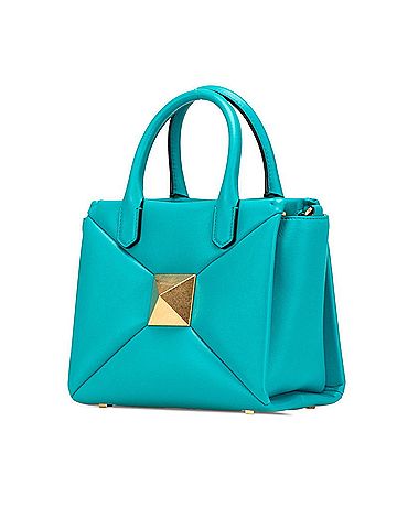 Valentino Valentino One Stud Tote Bag/Shoulder Bag, 2-Way, Green Leather, Women's, VALENTINO (view 2)