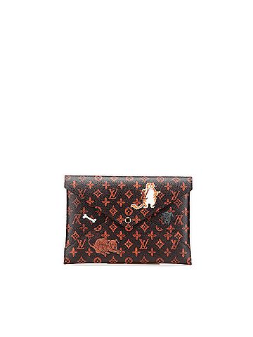 Louis Vuitton Louis Vuitton Monogram Catgram Pochette, Kirigami Pouch, and Clutch Bag Set M63885 in Brown, Black, White Leather. Women's. LOUIS VUITTON (view 2)