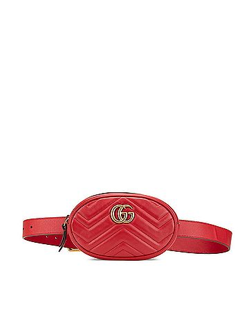 Gucci Gucci GG Marmont body bag/waist bag 476434 red leather women's GUCCI (view 1)
