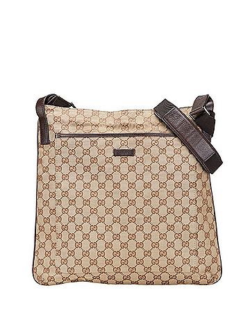 Gucci Gucci GG Canvas Shoulder Bag 122791 Beige Brown Leather Women's GUCCI (view 1)