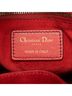 Christian Dior 100% Leather Red Christian Dior Dior Cannage Lady Stud Handbag/Shoulder Bag 2WAY M0579CVNZ Red Gold Lambskin Women's One size - photo 7