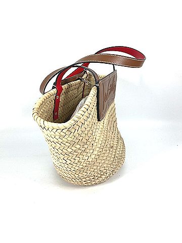 Christian Louboutin Christian Louboutin 1215220 Tote Bag Loubishore Basket Shoulder Raffia Leather Women's Beige G-240310-1 (view 2)