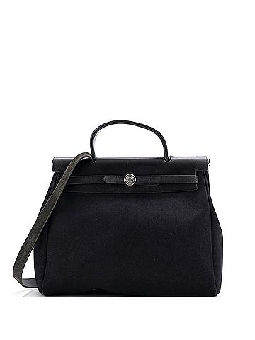 Hermès Herbag Toile and Leather PM (view 1)