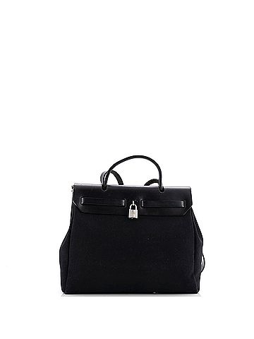 Hermès Herbag Toile and Leather PM (view 2)