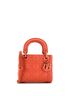Christian Dior 100% Leather Orange Ultra Matte Lady Dior Chain Bag Cannage Quilt Calfskin Mini One size - photo 1