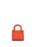 Christian Dior 100% Leather Orange Ultra Matte Lady Dior Chain Bag Cannage Quilt Calfskin Mini One size - photo 4
